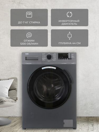Стиральная машина Beko WSPE7612A черный