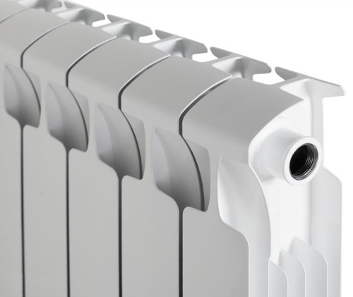 Биметаллический радиатор отопления Rifar Monolit 300 12 секций боковое подключение белый RAL 9016