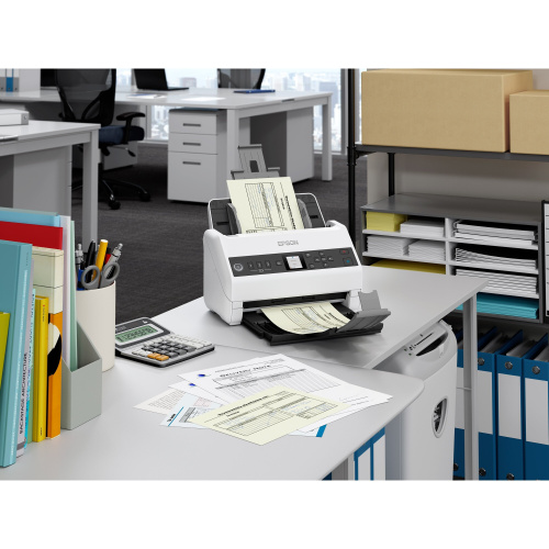 Сканер Epson WorkForce DS-730N (B11B259401) планшетный/протяжный A4 белый