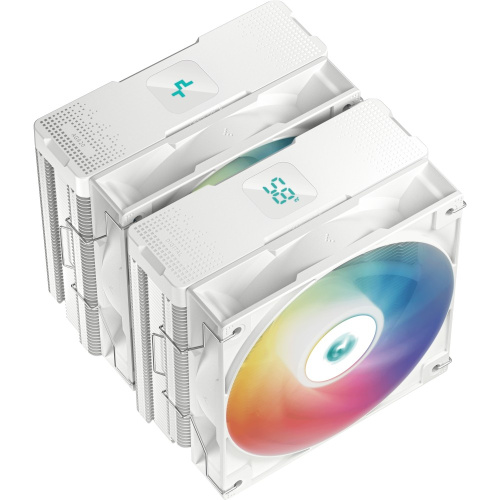 Вентилятор Deepcool AG620 Digital WH ARGB white Socket 115X/1700/1200/AM4/AM5, 120mm, 1950rpm, 29,4 дБ, 260W, PWM 4-pin, Al+Cu (R-AG620