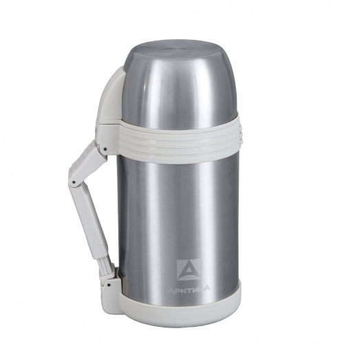 Термос Арктика 205-1200 (205-1200/SIL) 1л. серебристый/белый