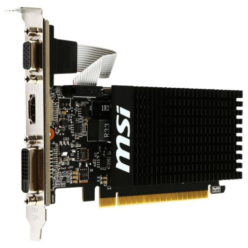 Видеокарта MSI GeForce GT710 Silent LP (GT 710 2GD3H LP) 2GB 64Bit GDDR3 (954/1600) D-SUB/DVI/HDMI