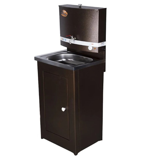 Умывальник дачный Вихрь ЛЮКС с подогревом, нержавеющая мойка, медь