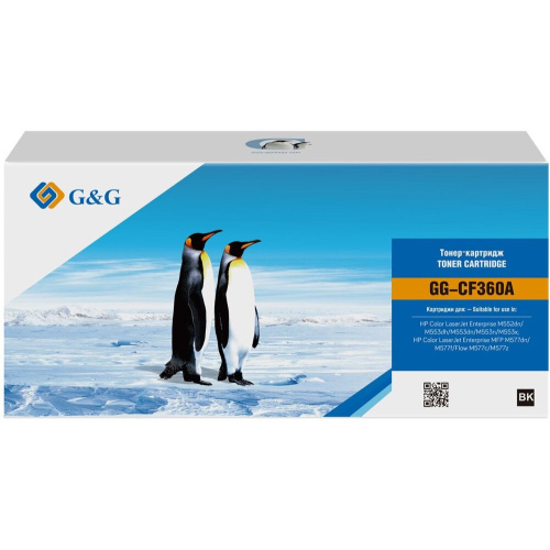 Картридж лазерный G&G GG-CF360A черный 6000стр для HP CLJ M552dn/M553dn/M553N/M553x