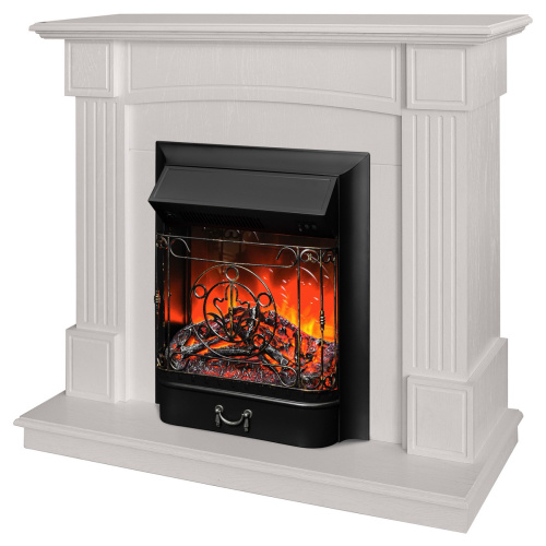 Электрокамин RealFlame Andrea WT фактурный белый с очагом Majestic Lux Black