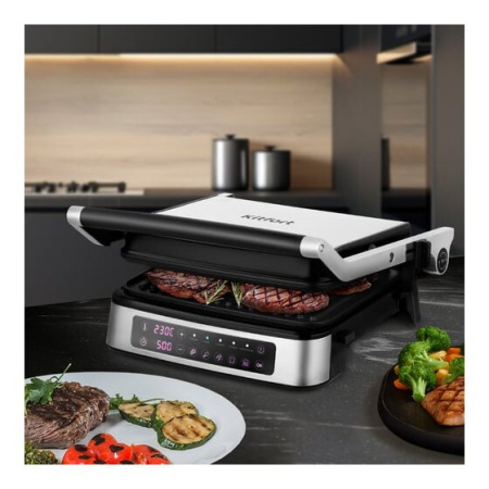 Электрогриль Kitfort КТ-1687 серебристый/черный