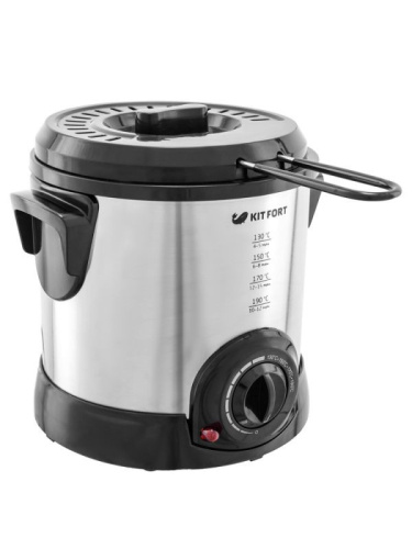 Фритюрница Kitfort KT-2011 серебристый/черный