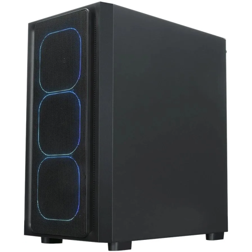 Корпус XASTRA A411M 4ARGB-FG Black (A411M-4FG12A) mATX/Mesh /ScrewlessTG+mesh panel/ 4x120mm ARGB PWM FG fans