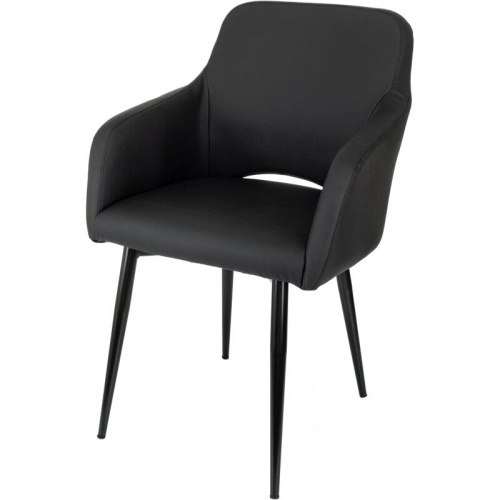 Кресло Бюрократ CH-380F/Black-PU черный эко.кожа на ножках металл