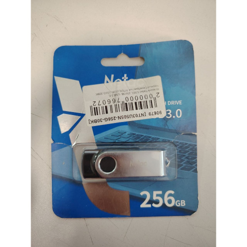 УЦ USB-флешка Netac U505 (NT03U505N-256G-30BK) 256GB, USB3.0 (Плохая упаковка)