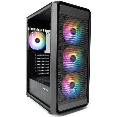 Корпус XASTRA A403 4FRGB Black (A403-4FC12F) ATX/Mesh/ tempered glass / 4x120mm FRGB fans