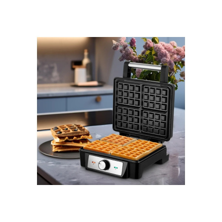 Вафельница KitFort КТ-3607 серебристый