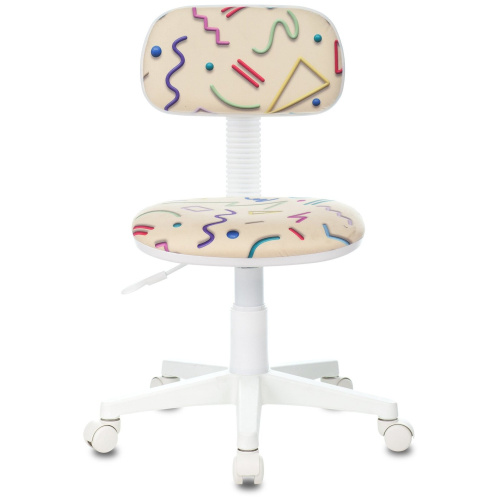 Кресло детское Бюрократ CH-W201NX/STICK-BG песочный Sticks 02 крестов. пластик пластик белый