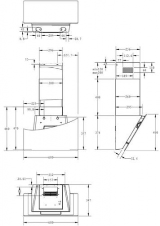 Вытяжка наклонная Haier HVX-W692GW белый