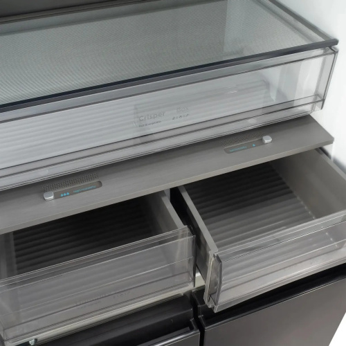 Холодильник Hyundai CM45043F Side by Side черная сталь