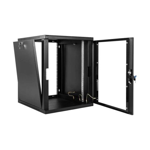 Шкаф коммутационный ЦМО ШРН-15.650-9005 настенный 15U 600x658мм черный