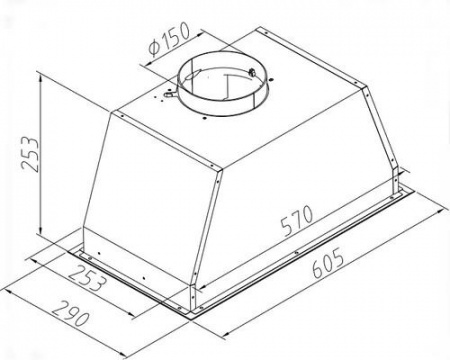 Вытяжка полновстраиваемая Gorenje BHI626E6B черный