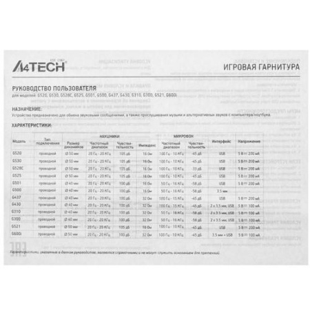 Проводные наушники A4Tech Bloody G521 белый