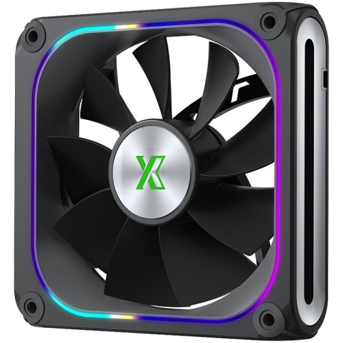 Вентилятор дополнительный XASTRA FZ120B ARGB reverse single pack 120x120x28мм ( PWM, FDB, ARGB, Matrix screen, Daisy-chain , 0-2000 rpm, black)