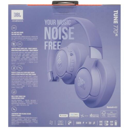 Беспроводные/проводные наушники JBL Tune 770NC фиолетовый