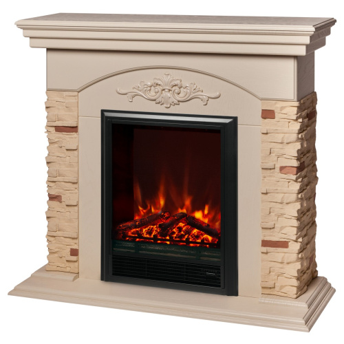 Электрокамин RealFlame Neapolis WT айвори с очагом Eugene