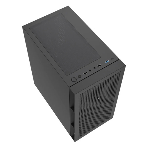 Корпус Powercase Mistral SM01 SI (CMMSM01-F2), Non Window, 2x120mm PWM fans, чёрный, mATX