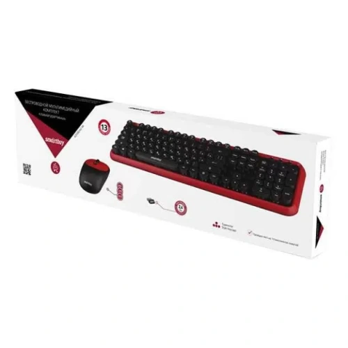 Комплект клавиатура и мышь SMARTBUY SBC-620382AG-RK черный/красный