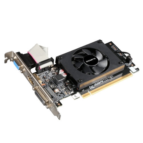 Видеокарта Gigabyte GT710 (GV-N710D3-2GL 2.0 PCI-E) 2GB DDR3 64bit VGA DVI-D HDMI PCI-E RTL