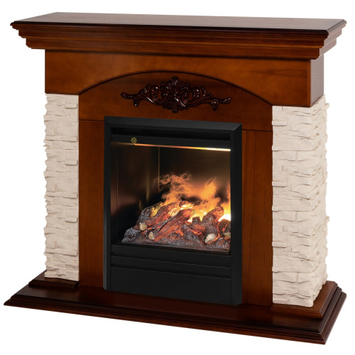 Электрокамин RealFlame Neapolis NT орех с очагом 3D Olympic