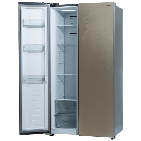 Холодильник Бирюса SBS 541 TGG бежевое стекло