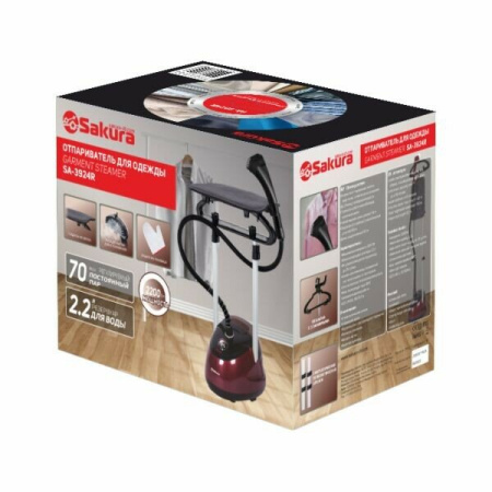 Отпариватель Sakura SA-3924R черн/бордовое