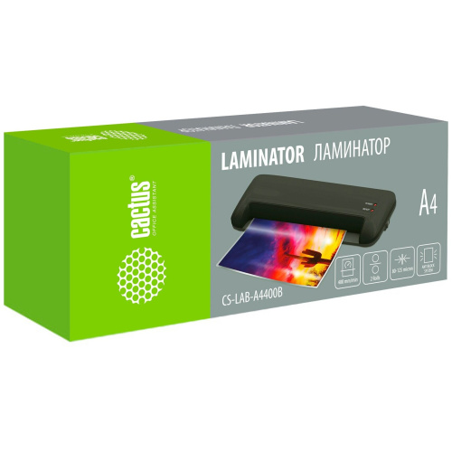 Ламинатор Cactus CS-LAB-A4400B черный A4 лам.фото