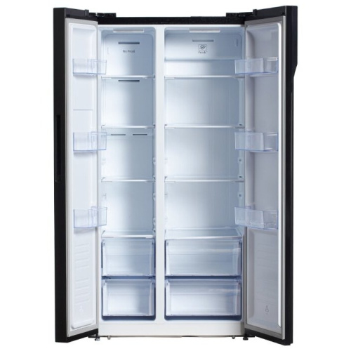 Холодильник Hyundai CS5003F черный стекло