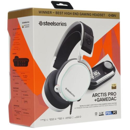 Проводные наушники SteelSeries Arctis Pro + GameDAC белый