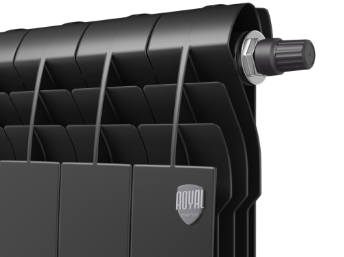 Биметаллический радиатор отопления  Royal Thermo Biliner 500 Vr 4 Секции Noir Sable
