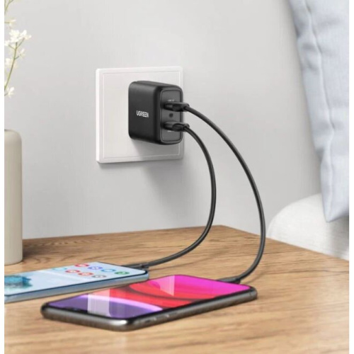 СЗУ UGREEN CD161 (10216) USB-A QC 3.0 36W Fast Charger EU черный