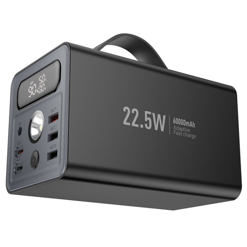 Аккумулятор внешний резервный HOCO J138 Distant 22.5W+PD20W+DC12V multi-function power bank 60000mAh black