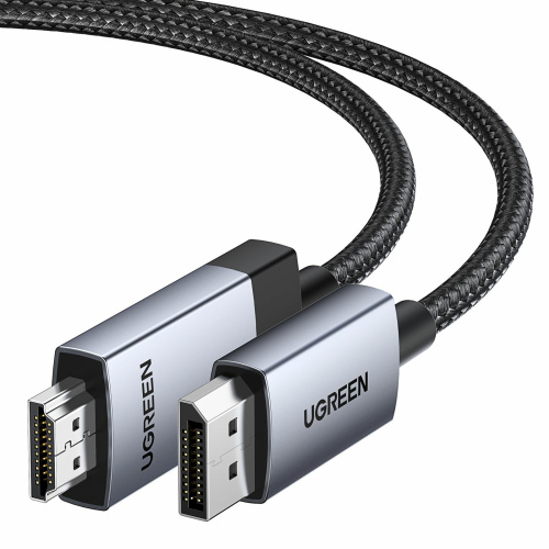 Кабель UGREEN DP119 (25491) DP to HDMI 4K Cable 3m Black/Silver