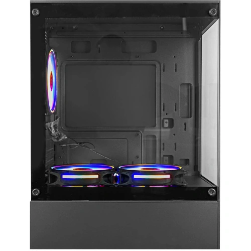 Корпус Ginzzu CL475 mATX Fan 3*12LC4 передняя панель cтекло