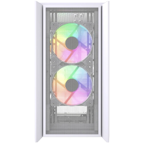 Корпус Powercase Alisio Micro Z3W ARGB V2 (CAMZW-A3-V2), Tempered Glass, 3x 120mm ARGB fan, белый, mATX