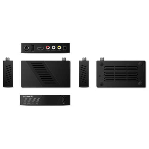 Ресивер DVB-T2 Starwind CT-140 черный