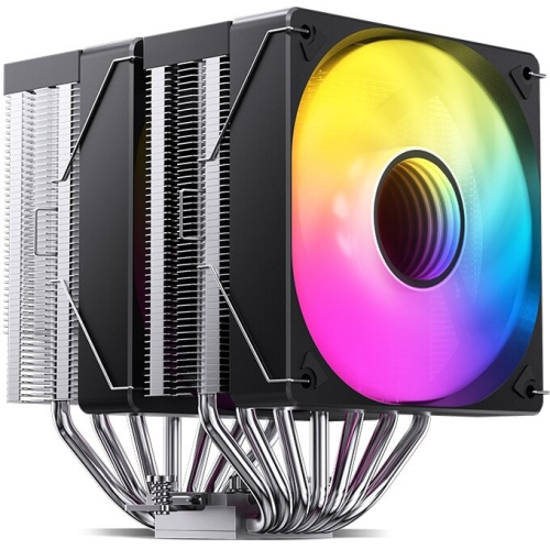 Кулер JONSBO CR-3000 ARGB LGA20XX/1700/1200/115X/AM5/AM4 (TDP 260W, PWM, 2 x 120mm Black Fan, 7 тепловых трубок, медная база, 4-pin) Retail