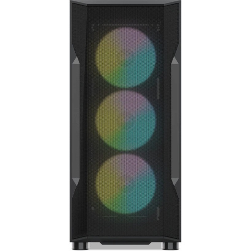 Корпус SAMA S40 Black (S40-BKAPA4X1-GL) без БП, Midi-Tower, TG, 4x120mm ARGB, 2xUSB 3.0 + 1xUSB 3.1 Type-C, ATX, mITX