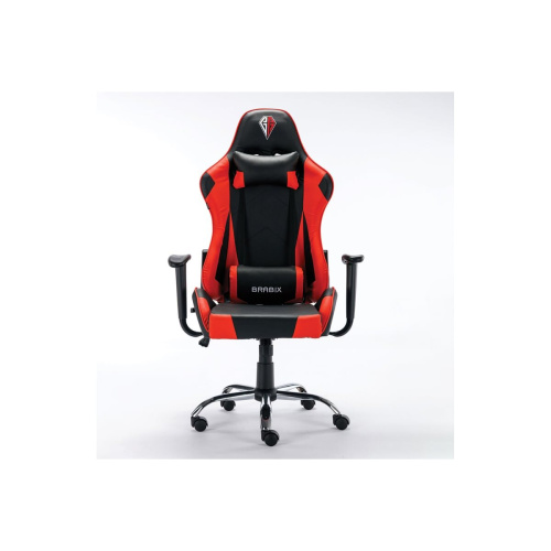 Кресло игровое BRABIX Hunter GM-130 (532797) экокожа, черное/красное