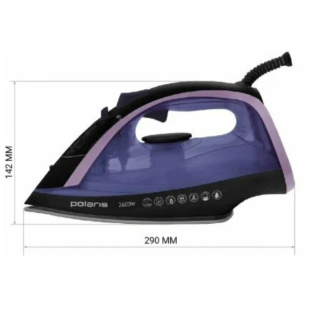 Утюг Polaris PIR 2668AK Черный/фиолетовый