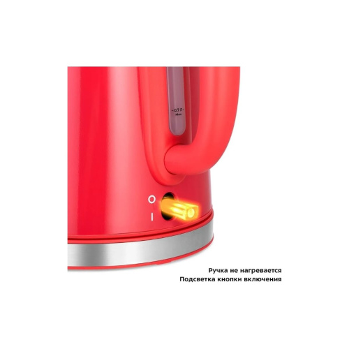 Электрочайник KitFort КТ-6665 красный и нерж