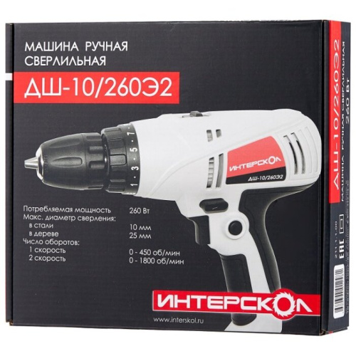 Дрель-шуруповерт Интерскол ДШ-10/260Э2 211.1.1.00