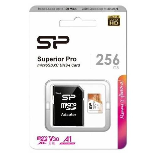Карта памяти Silicon Power Superior (SP256GBSTXDA2V20) 256GB A2 microSDXC Class 10 UHS-I U3 Colorful 100/80 Mb/s